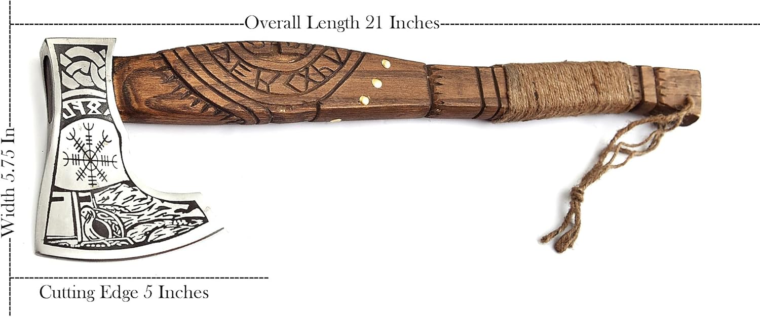 Damascus Camping Hatchet Axe - Your Reliable Companion for Outdoor Adventures and Survival Situations-Outdoor Survival Axe