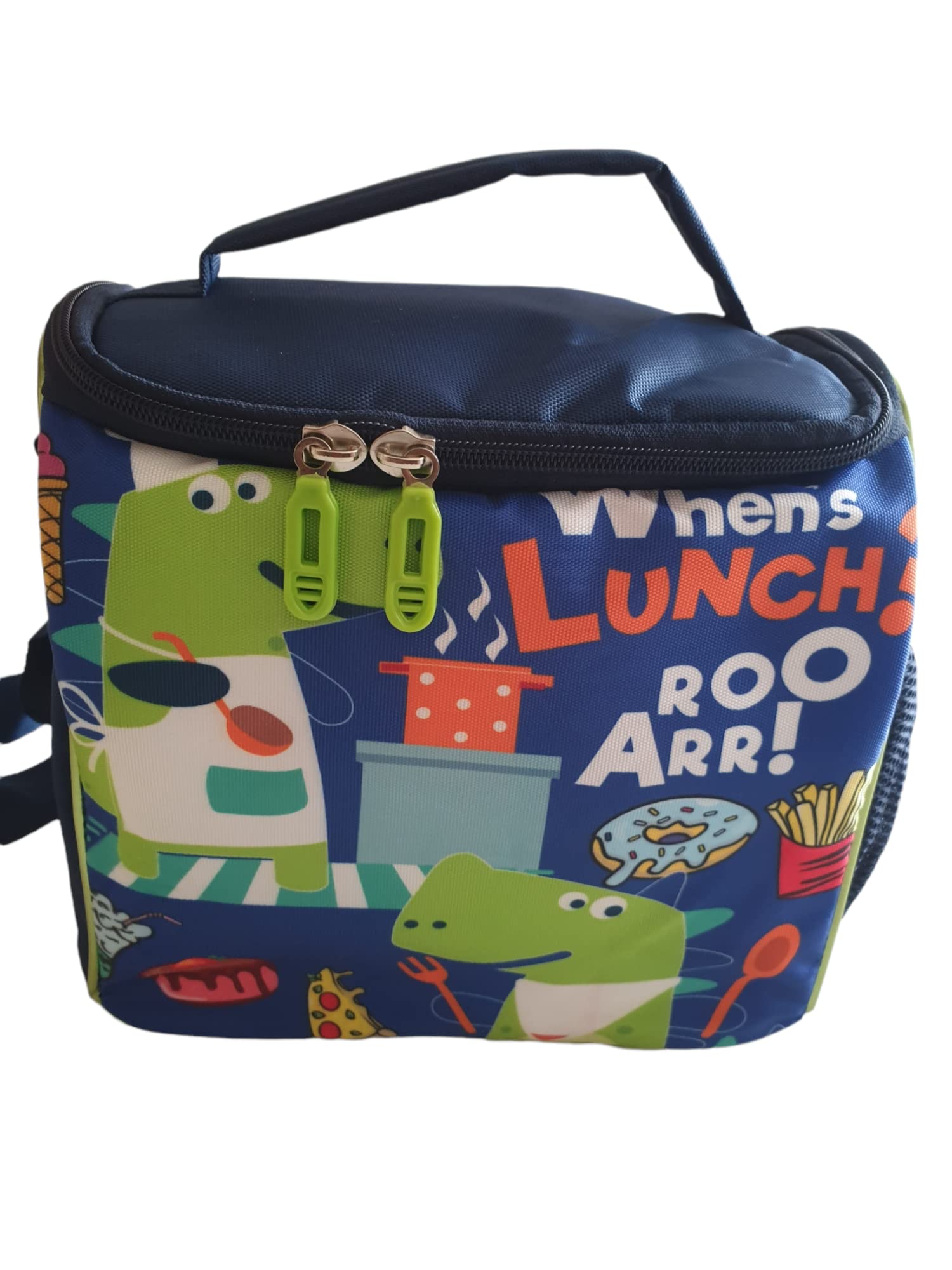 Dinosaur Lunch Bag for Kids - Insulated & Blue -1 Dinosaur Lunch Bag for Kids - Insulated & Blue -1