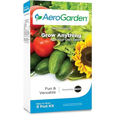 AeroGarden Grow Anything Seed Pod Kit for AeroGarden Hydroponic Indoor Garden, 9-Pod