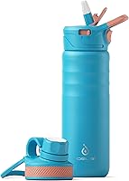 Vista 67 de Botella de agua aislada Ideus 12oz, botella de agua aislada de acero inoxidable para la escuela, botellas aisladas con popotes a prueba de fugas