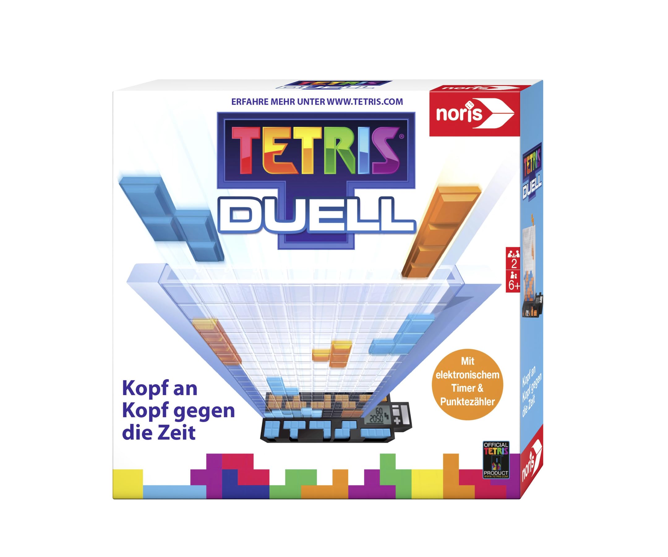 Noris 606101799 - Tetris Duell, il gioco di strategia uno contro uno per grandi e piccini, dai 6 anni in su