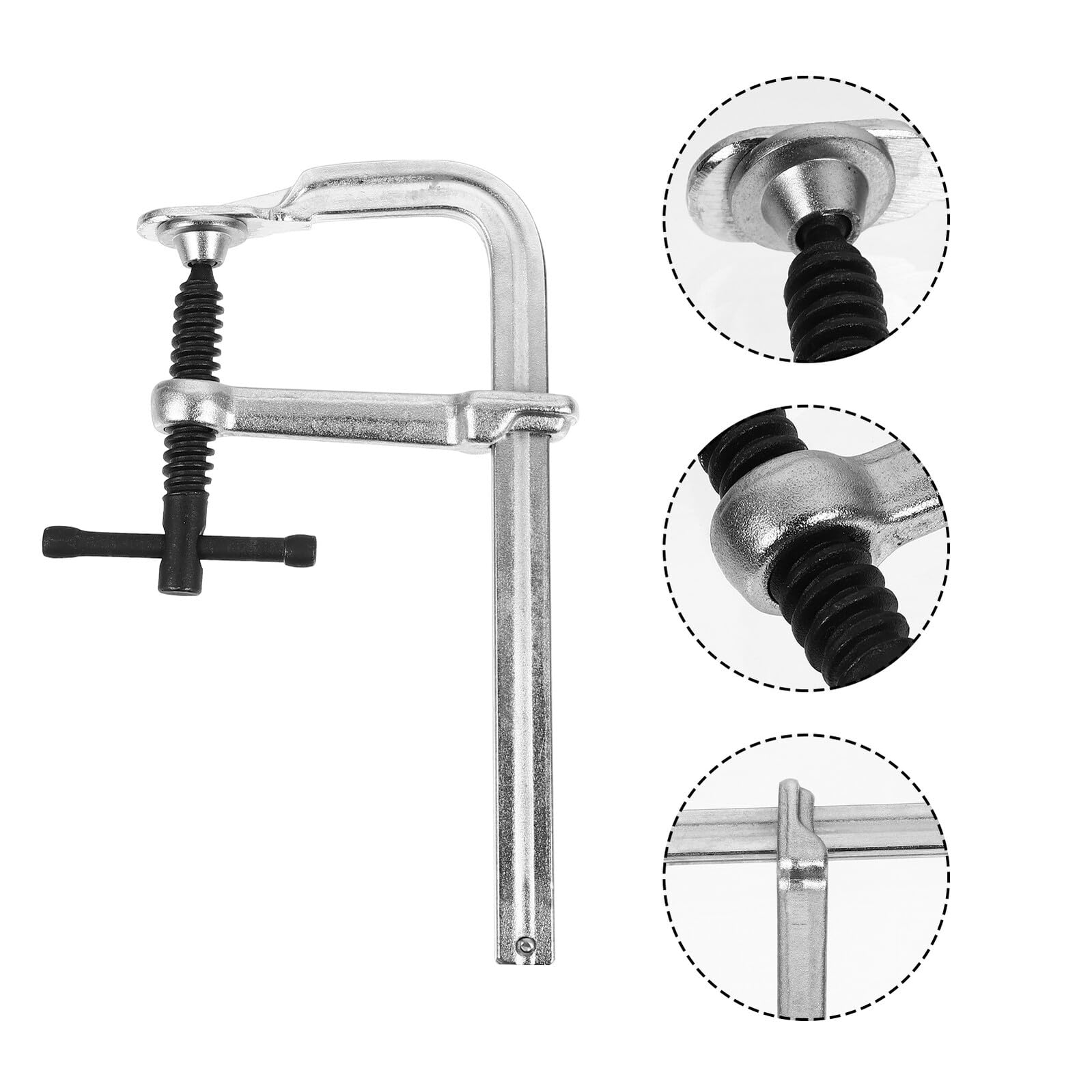 KOMBIUDA Serre-joint Robuste pour Menuiserie Pince de Fixation Lourde avec Poignée Ergonomique Protection de Surface Résistant Corrosion Outil de Serrage Polyvalent pour Bricolage