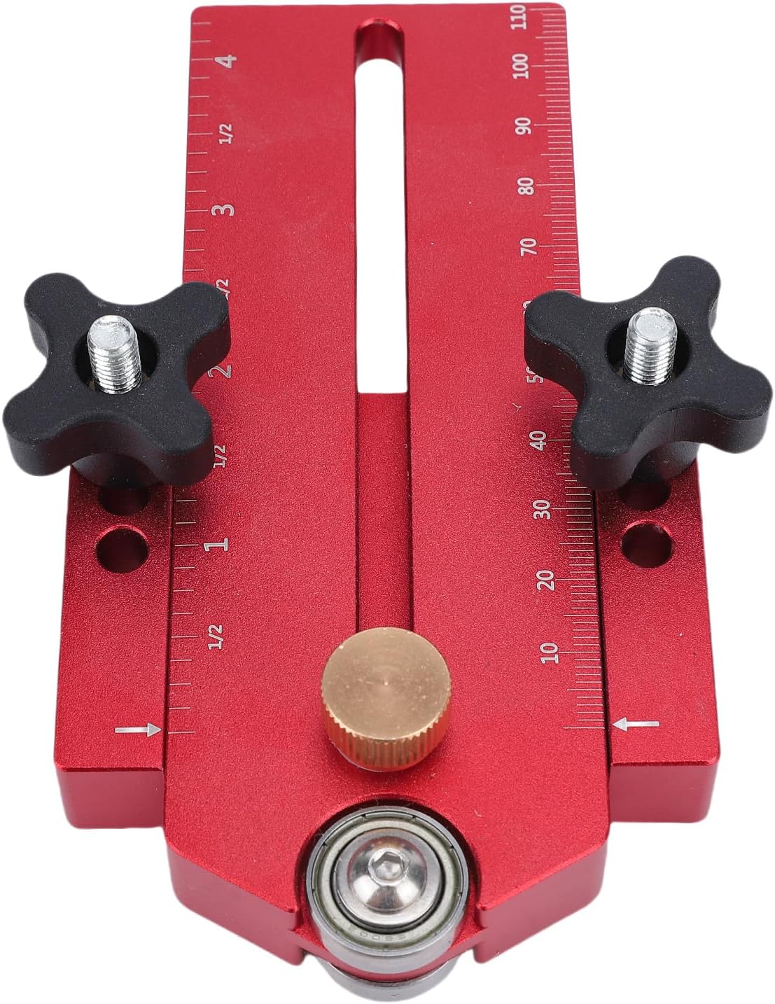 Zerone Precise Thin Jig Adjustable Table Saw Guide for 3/8x3/4in T Slot Tracks, Stable Locking for Woodworking Enthusiasts Aluminum Alloy