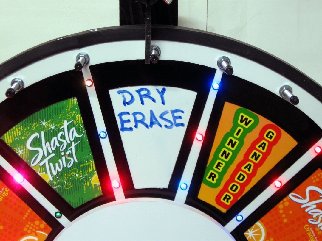 24in Insert Your Own Graphics Prize Wheel with RGB Blinking LED Lights