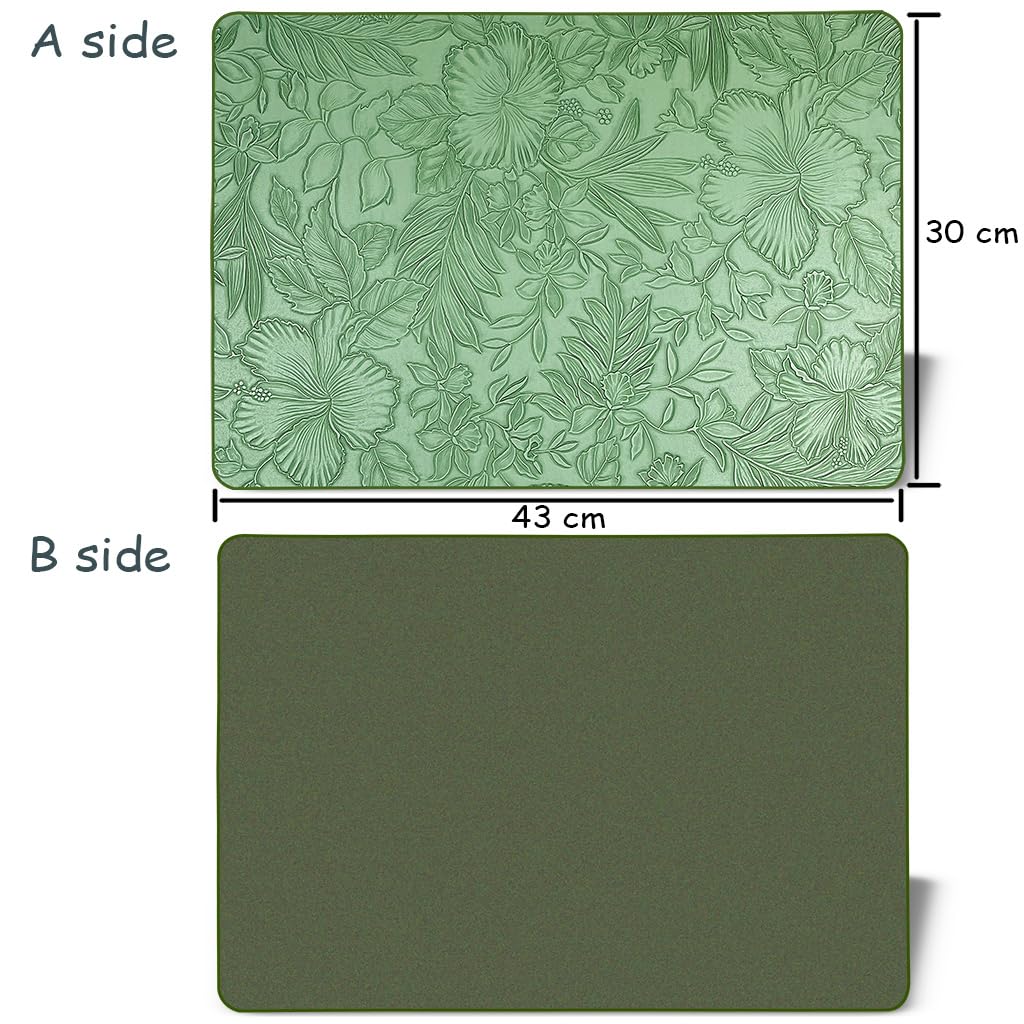 Table Mats set of 6, Wipeable Faux Leather Place Mats for table 6 - Image 4