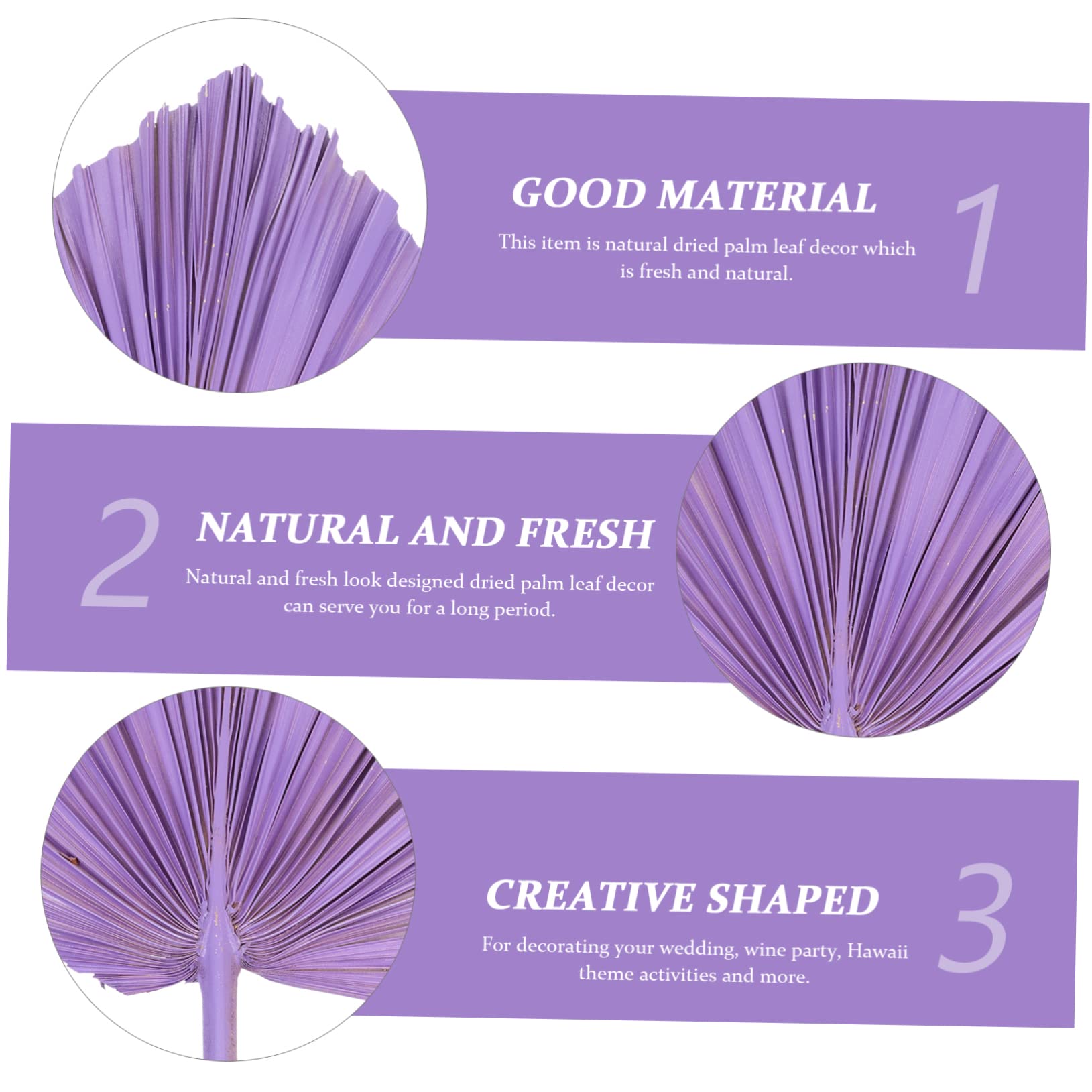Ciieeo 5St Simulierter Rohrkolbenfächer Korsage Hortensienblüten mit echter Note Dekoration Schlafzimmer Bedroom Decoration Hochzeitsdekoration Wandkunst Blattdekor Palmblatt Violet