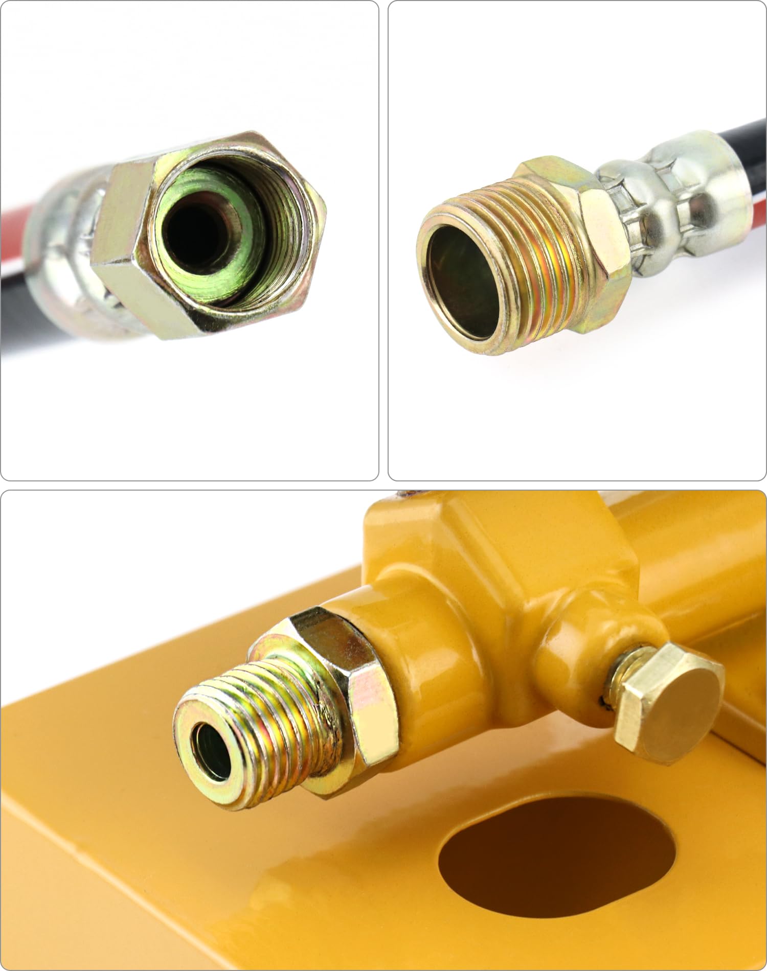 QWORK® Bomba de presión manual, 25bar, bomba de prueba, para detectar tuberías de agua y calefacción por suelo radiante