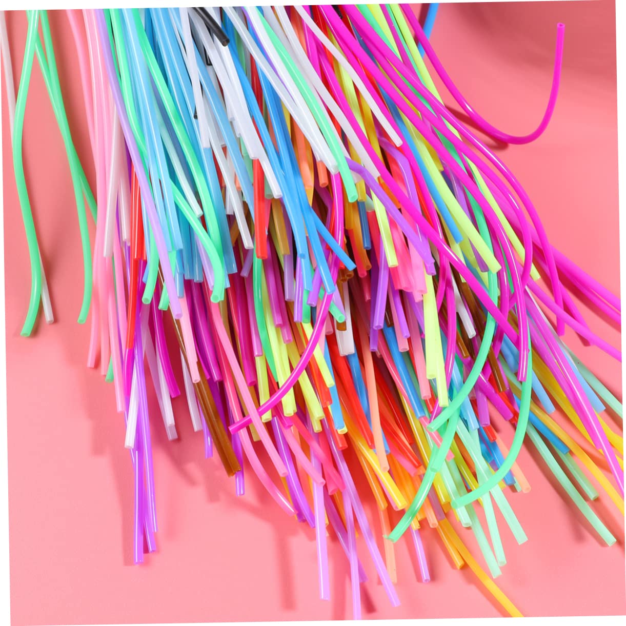 PVC Webkordel Schnur für Ketten 2 Beutel mit 400 Stück 20 Farben 1,8mm für Armbänder Schlüsselanhänger Basteln und Knoten Zufällige Farbe