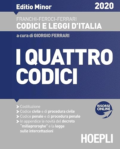 I quattro codici 2020. Ediz. minore