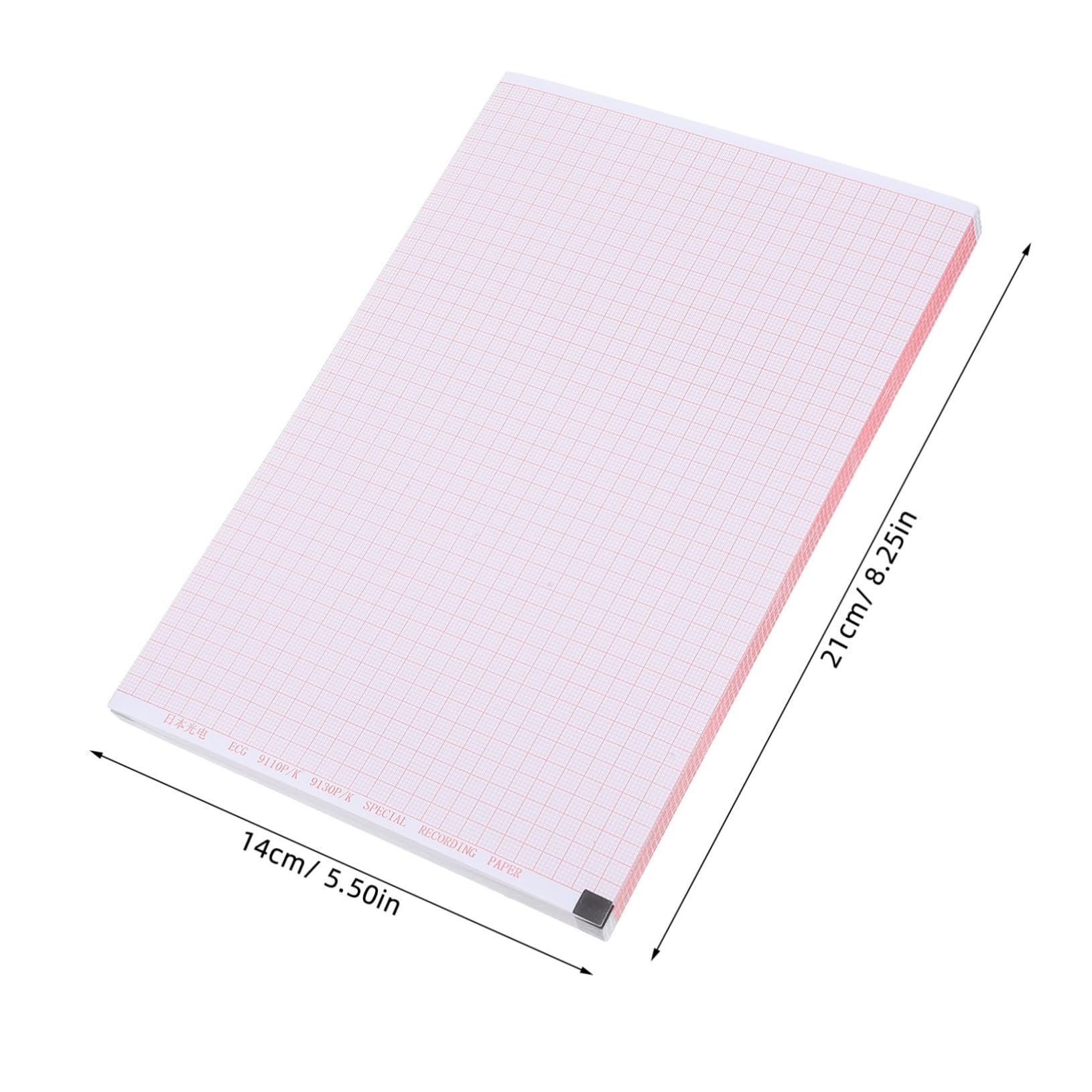 PRETYZOOM 4 Stück Buch Elektrokardiogramm Papier Thermisches Aufzeichnungsblatt mit Roter Raster Schnelle Druckfunktion Langlebiges Medizinisches Diagrammpapier für Diagnostische Geräte