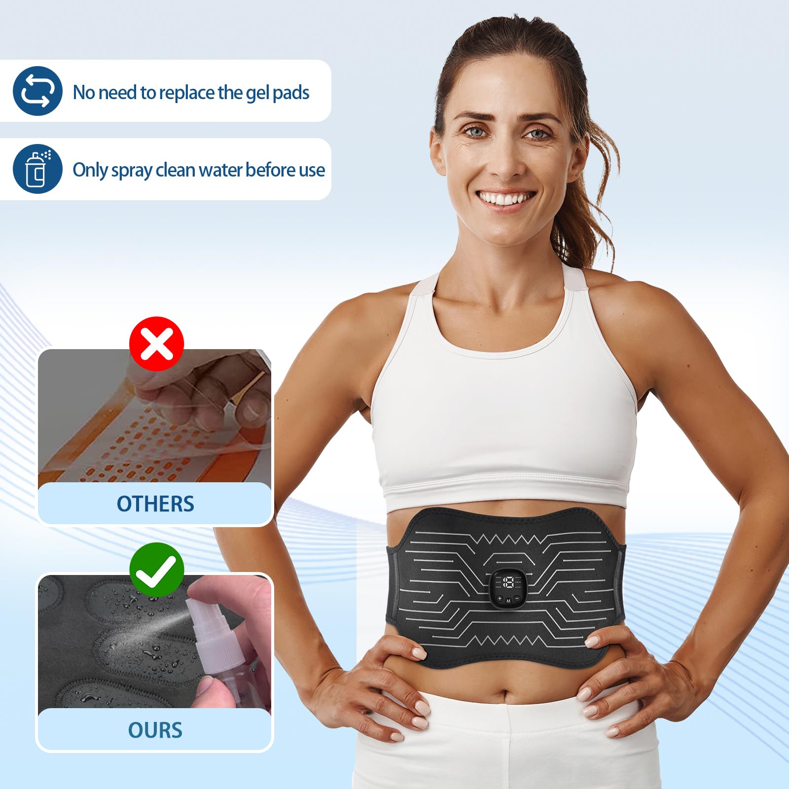 FDA Cleared, Abs Stimulator Muscle Toner (White) — Amazon image 4