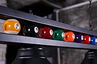 Vista 9 de Wellmet 3 luces de mesa de billar, iluminación de mesa de billar de 59 pulgadas para mesa de 7 a 8 pies, moderna lámpara colgante de isla de cocina