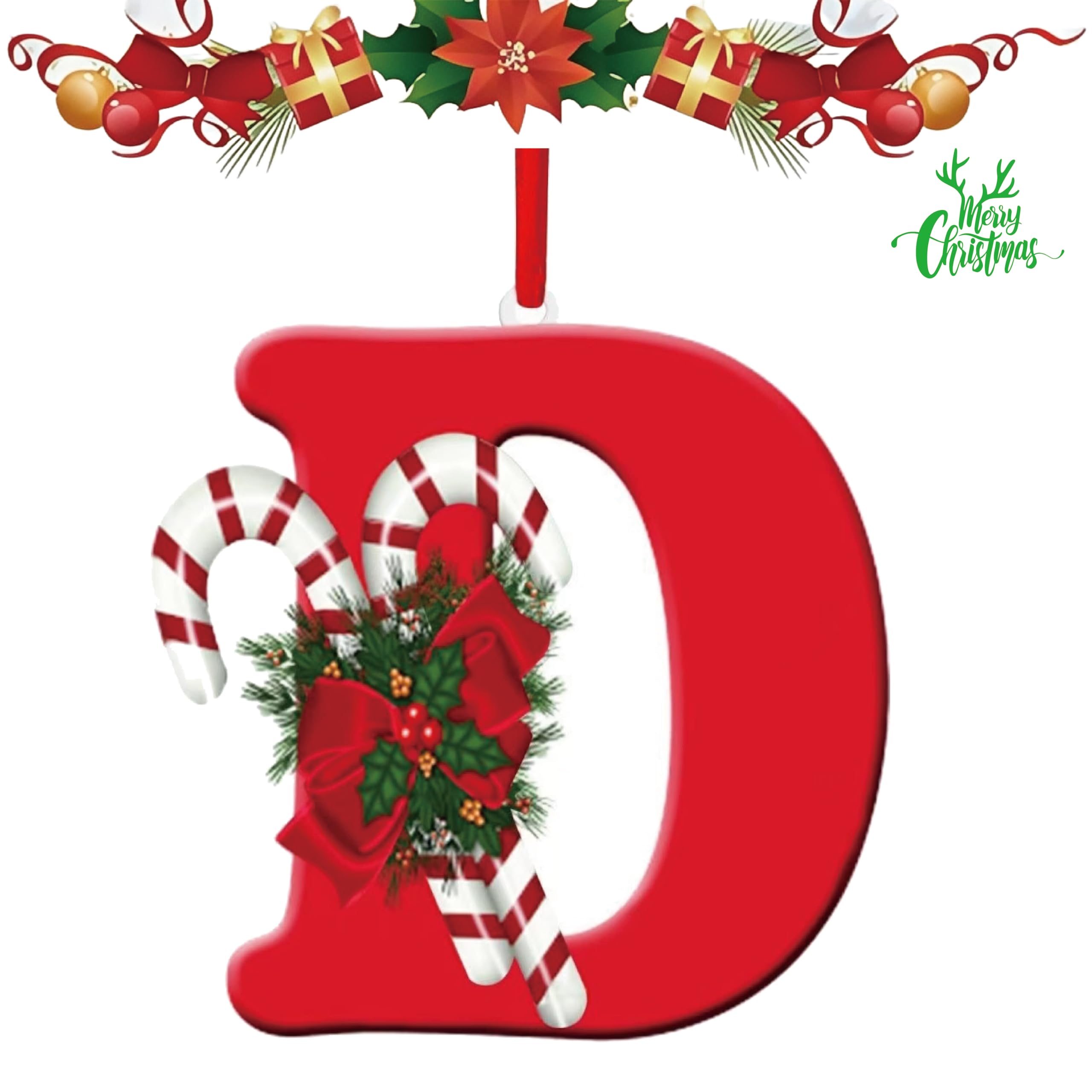 Zhihehui Letters-D Letter Hanging Christmas Tree Decoration Is A Must-Have For Personalized Diy Christmas Decoration. It Is Sturdy, Not Easily Damaged Or Deformed, And Can Be Used Both Indoors And Outdoors (Letters-D)