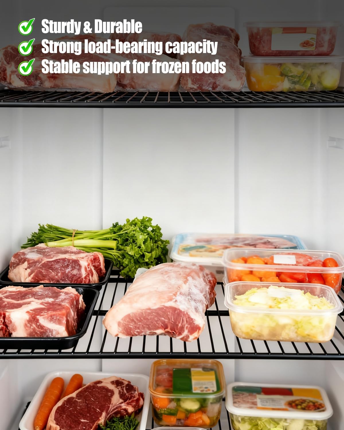 2 Pack 5304521546 Freezer Upper Shelf Full-Depth Shelve Fit for Frigidaire FFFU13F2VW FFFU16F2VW FFFU16F2VV