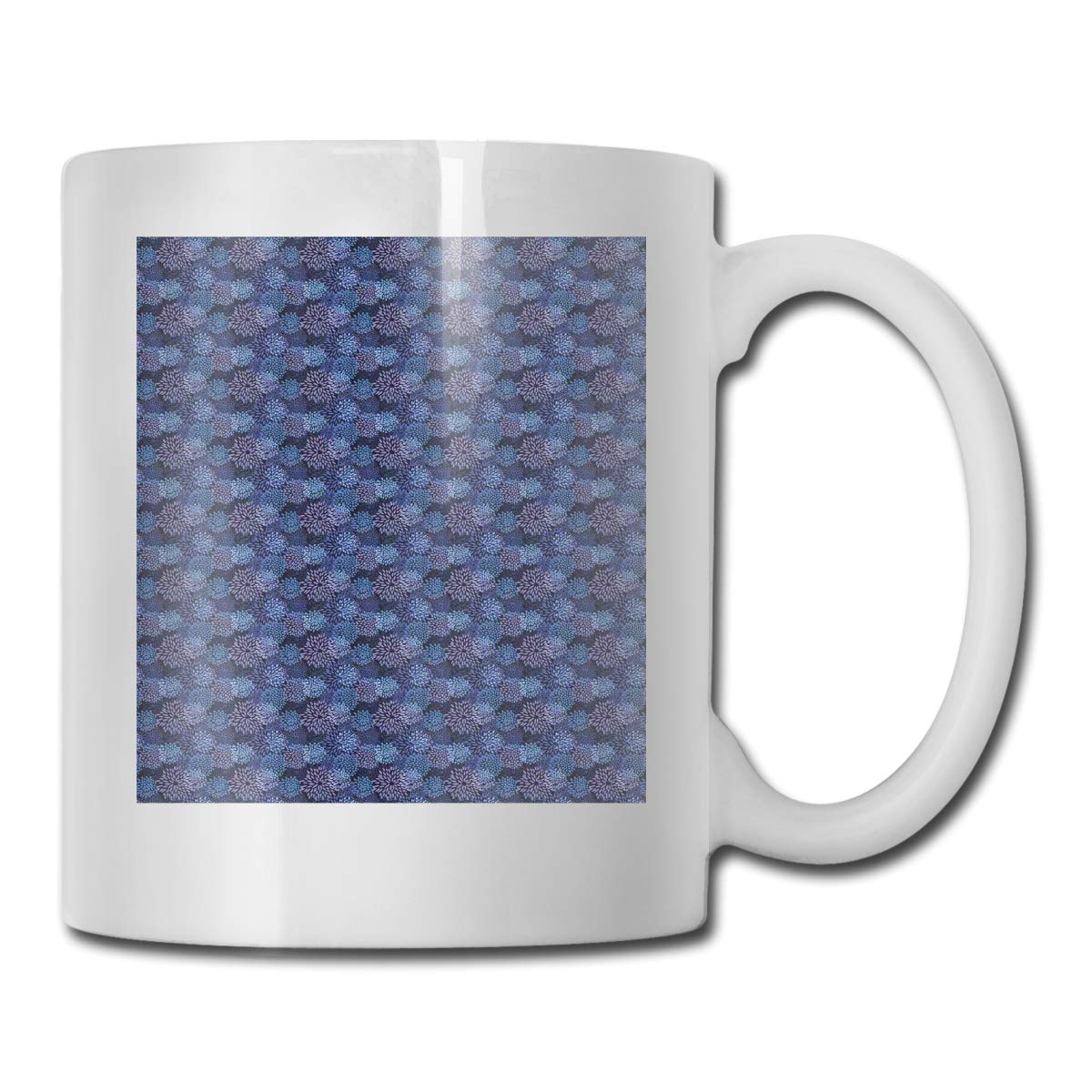 amazon com funny ceramic novelty coffee mug 11oz vintage silhouette background with flourishing petals in nature continuous ornament unisex who tea mugs coffee cups suitable for office and home kitchen dining amazon com