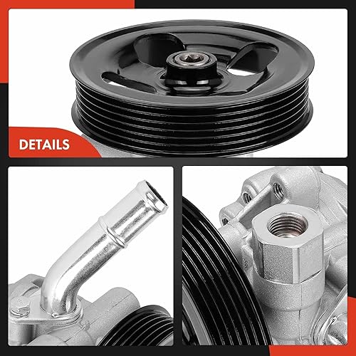 Miniatura 8 de A-Premium Bomba de dirección asistida, con polea, compatible con Jeep Wrangler 2012-2017, Wrangler JK 2018, 3.6L Gas, repuesto # 5154400AC, N9901310