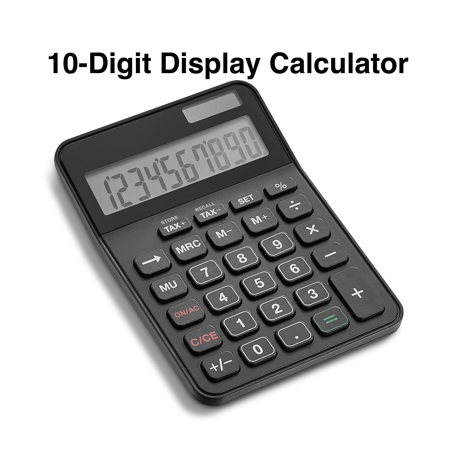 Staples 10 -Digit Battery/Solar Powered Basic Calculator, Black, 2/Pack (ST240-CCVS)