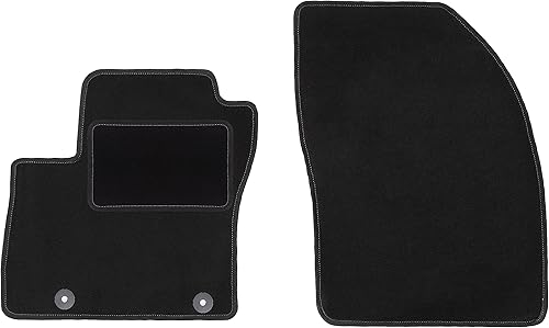 Wielganizator Alfombrillas Delanteras de Coche, Color Negro, aptas para: Ford C-
