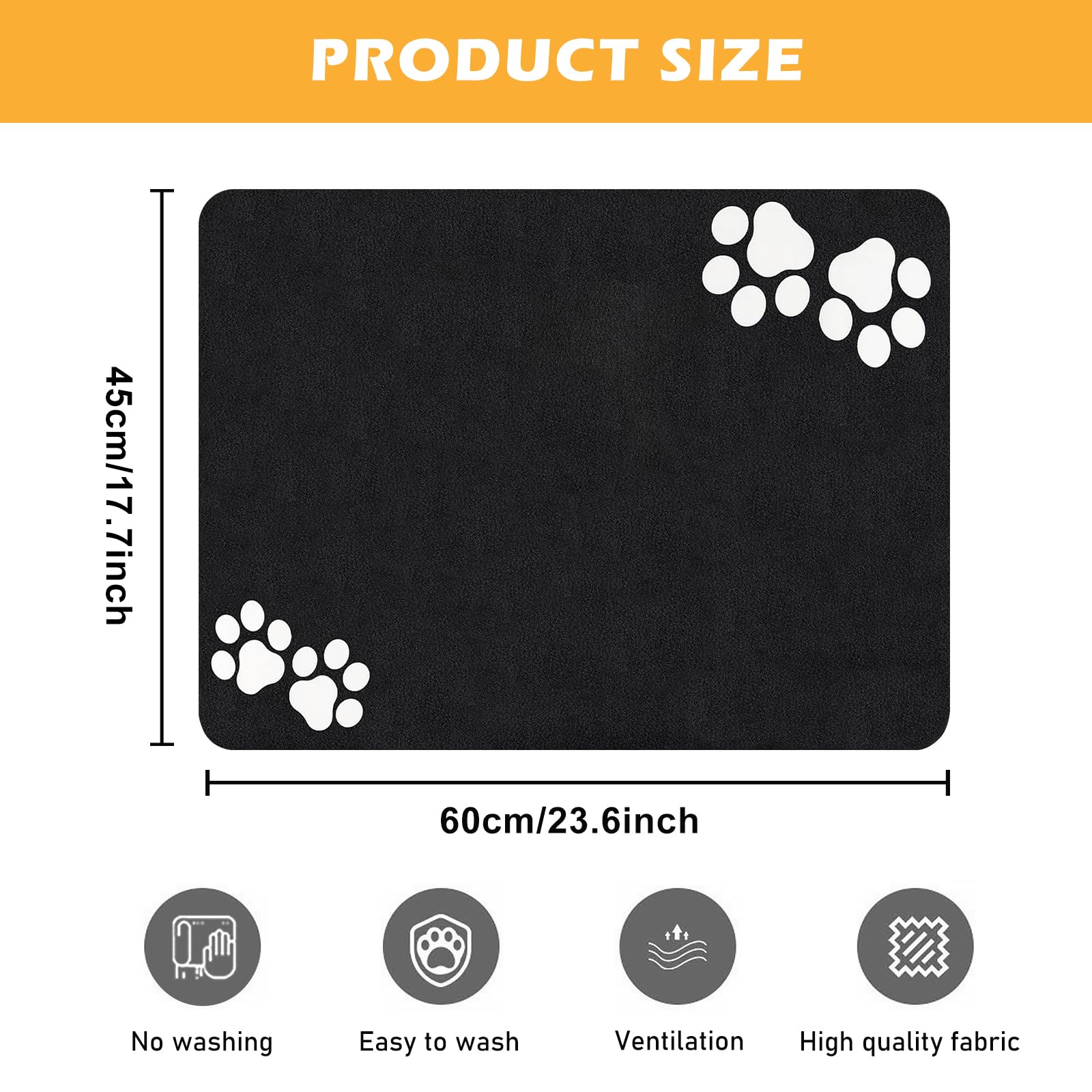 Napfunterlage Für Katzen & Hunde - Rutschfeste Futtermatte 60x40cm