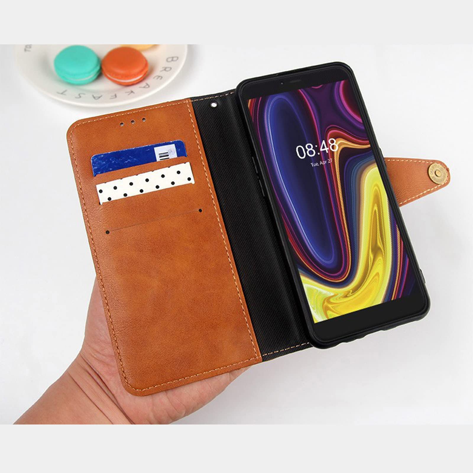 Custodia Portafoglio In Pelle PU Per Huawei Mate 50 Pro, Con Slot Per Carte E Tasca Porta Contanti, Antigraffio, Antiurto, Protezione Completa, Rosa