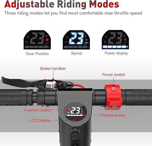 Miniatura 6 de BEEYEO Patinete eléctrico, X7 Scooters para adultos con motor de 350 W de hasta 15 millas de velocidad máxima de 18.6 MPH Scooter eléctrico plegable