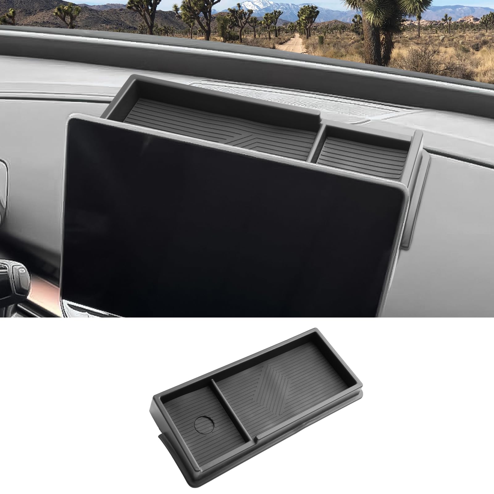 CDEFG Kompatibel mit Cupra Tavascan 2025 2026 Mittelkonsole Organizer 15 Zoll Aufbewahrungsbox Handschuhfach Aufbewahrung Auto Center Console Tray Zubehör (Instrumententafel)
