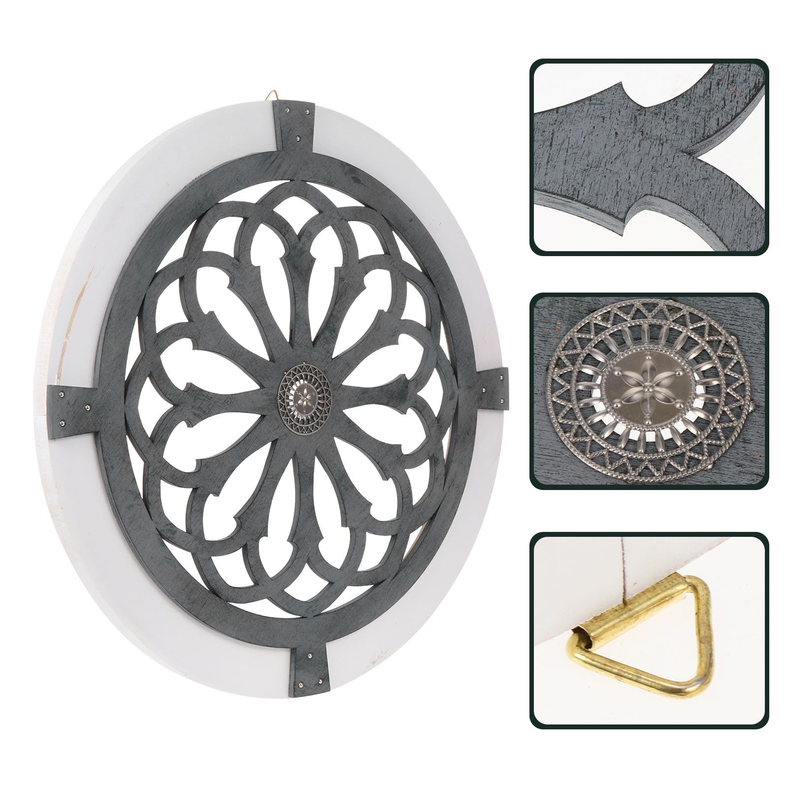 DOITOOL Runder Metall Wandanhänger Retro Wandkunst Hängende Wohndeko für Wohnzimmer und Heimdekoration