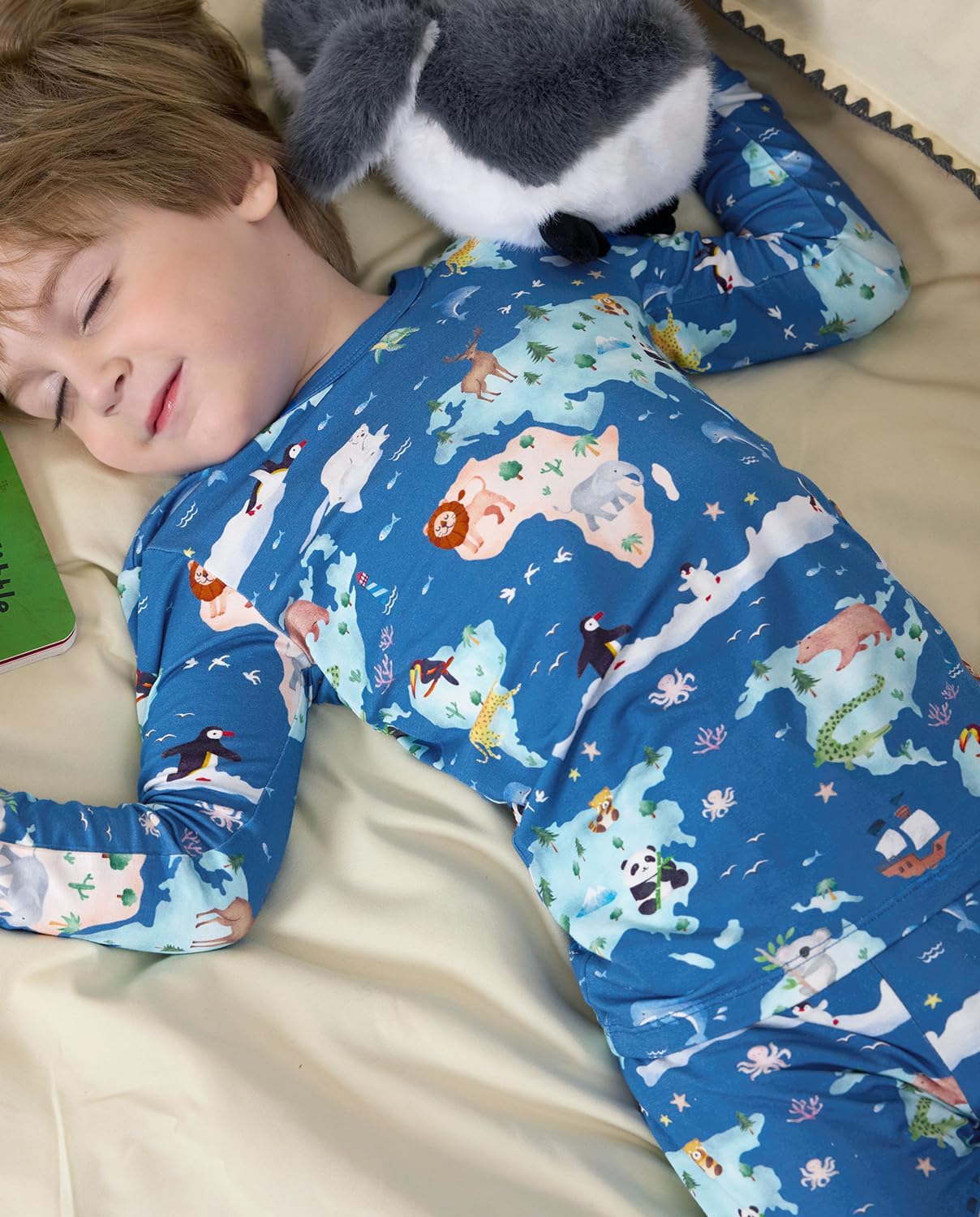 Bamboo Viscose Toddler Pajamas Boys Girls Baby 12M-8Y Pjs Sets Kids Snug fit 2pcs Long-Sleeve Sleepwear - Image 2