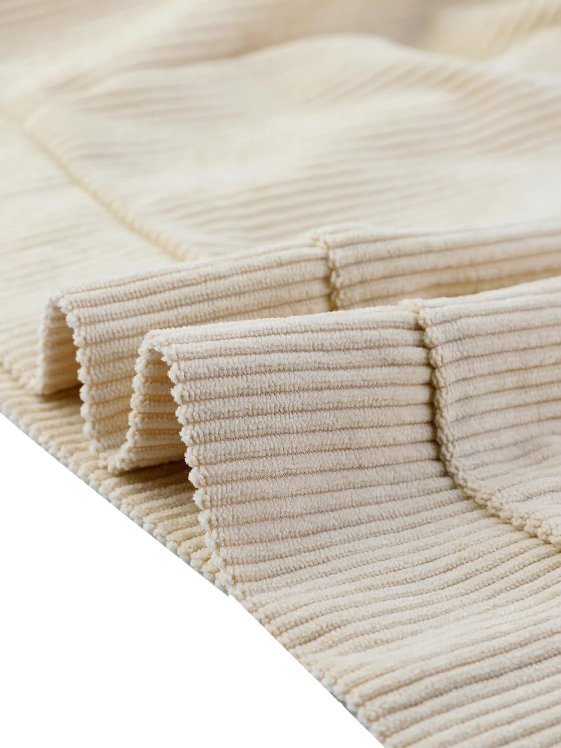 Agnes Orinda Plus Size Corduroy Shirts for Women Button Down Long Sleeve Shacket Cropped Jacket - Image 5