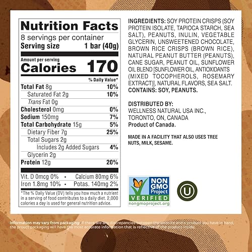 Miniatura 2 de SimplyProtein Barras de proteína veganas  Barra a base de plantas de chocolate con mantequilla de maní, 0.42oz de proteína, 0.07oz de azúcar, sin