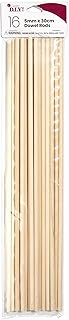 Cousin DIY Wooden Dowel Rod, 3/16 x 12 inch Length, Natural Finish, 16 Pack, Brown