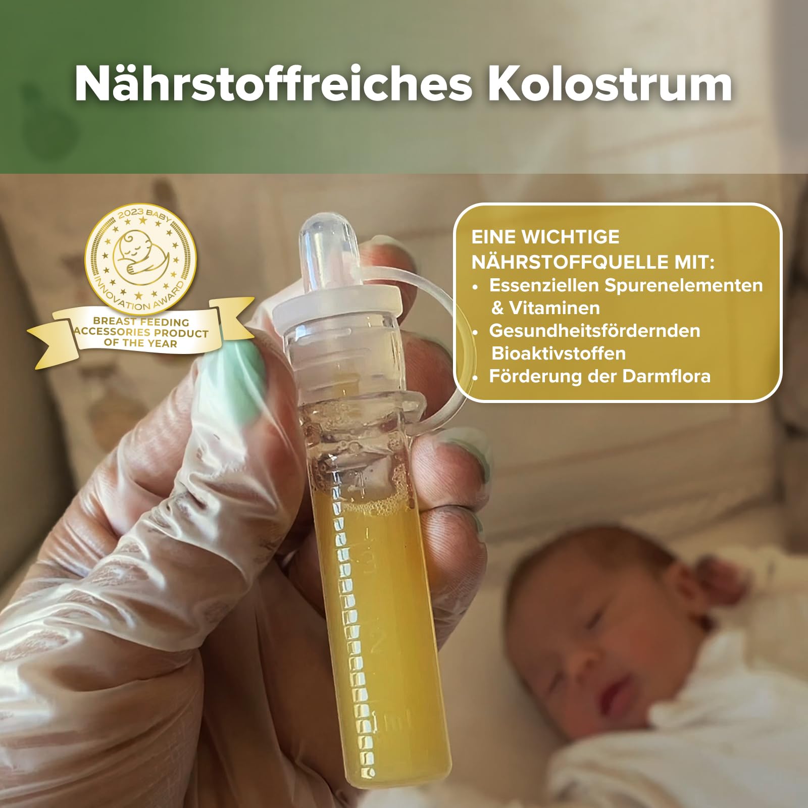 haakaa Silikon Kolostrum Sammler & Milchauffänger Set, BPA-frei, Wiederverwendbar, Mit Baumwoll-Reinigungstuch, Etikettenaufklebern und Aufbewahrungsbox, 4 ml/6 Stück