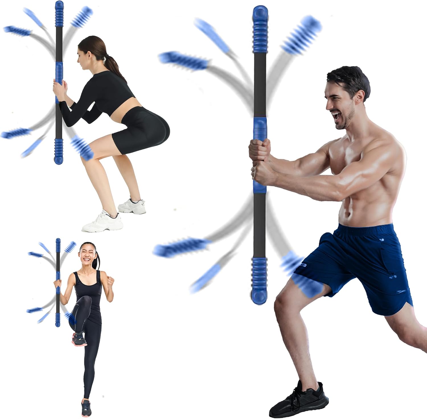 Elastic Fitness bar, Weight bar, Core Strength Training, Arm Twister, Home gym workout, Suitable for Men, Women Body shaping and fat burning training