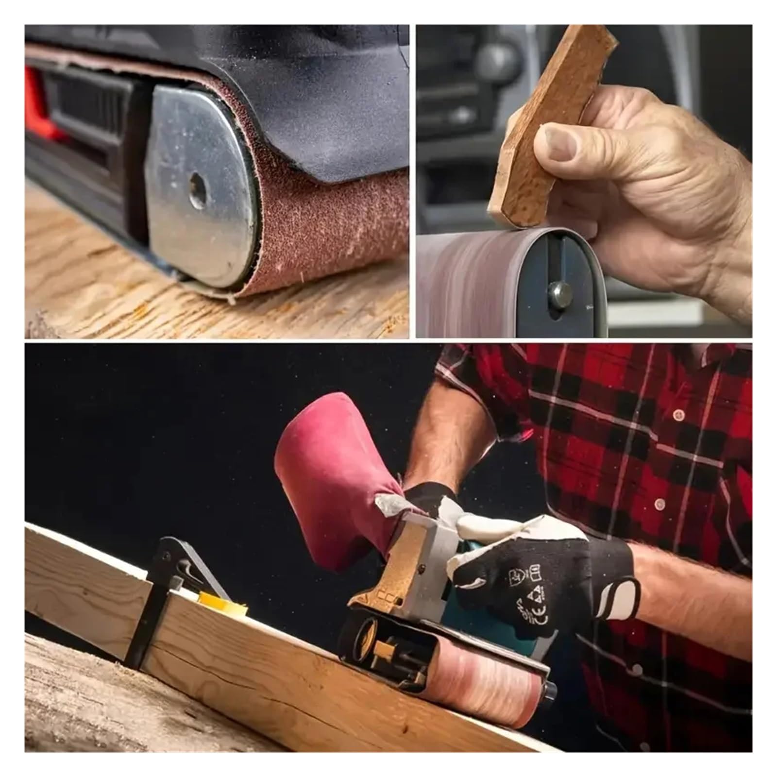 Correa Abrasiva 10 bandas de lijado 75 x 533 mm (2,95 20,98 pulgadas), grano 60, 80, 120, 150, 180, 240, 320 y 400, adecuadas for lijar nivelar madera(10Pcs 80 Grits)