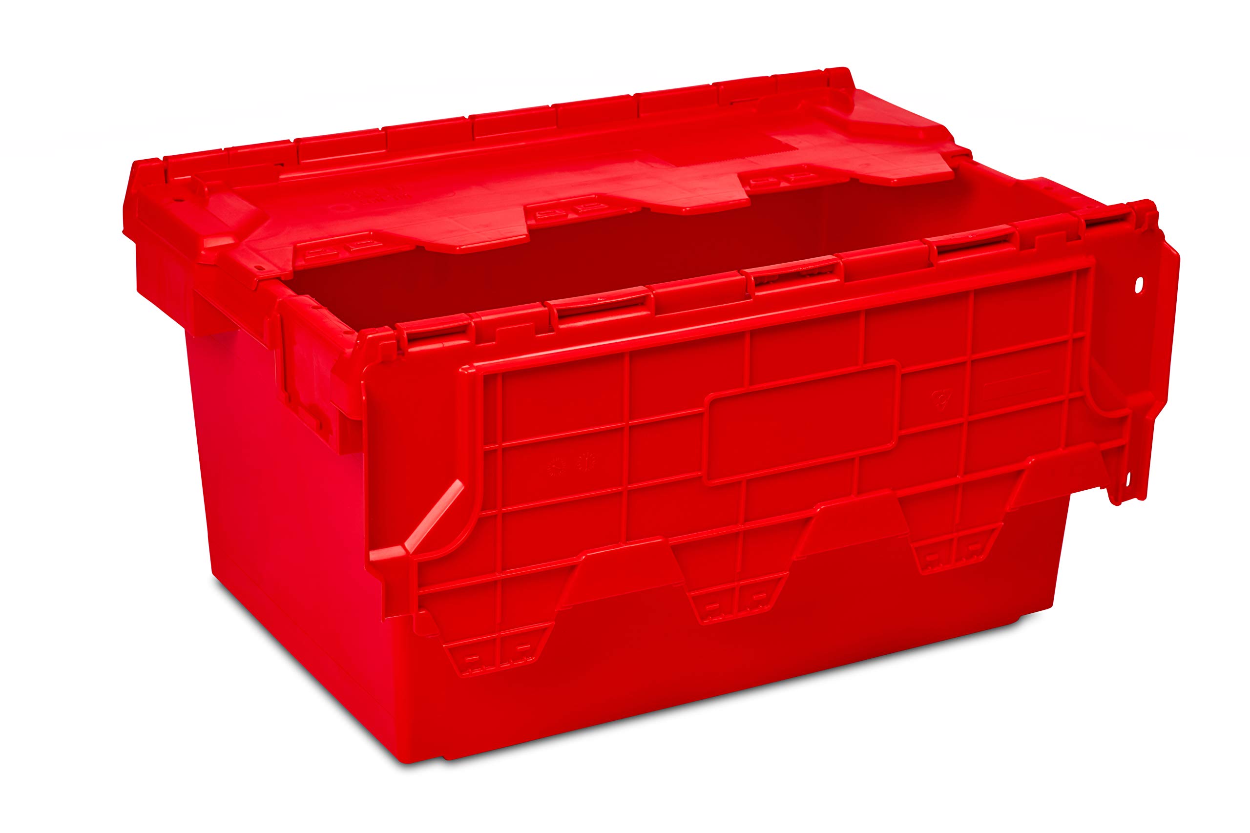 5x New 80 Litre Red (Not Recycled) Plastic Storage Boxes Crates Totes