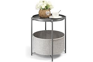 danpinera Round Blanket Table with Removable Storage