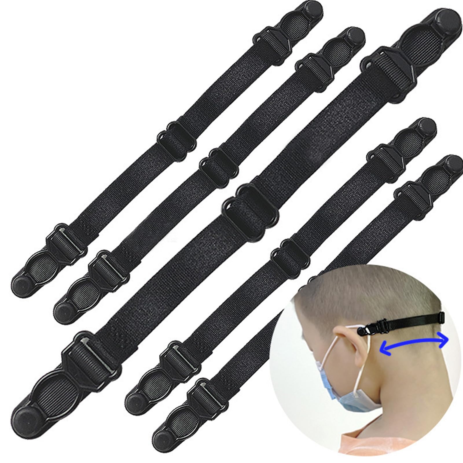 Komoko Face Mask Holder (1 Pack) Ultra-Light and Breathable Mask Ear Saver with Adjustable Gripper, Comfortable Mask Strap, Wear It in Multiple Ways, Reusable Mask Extenders/Ear Savers