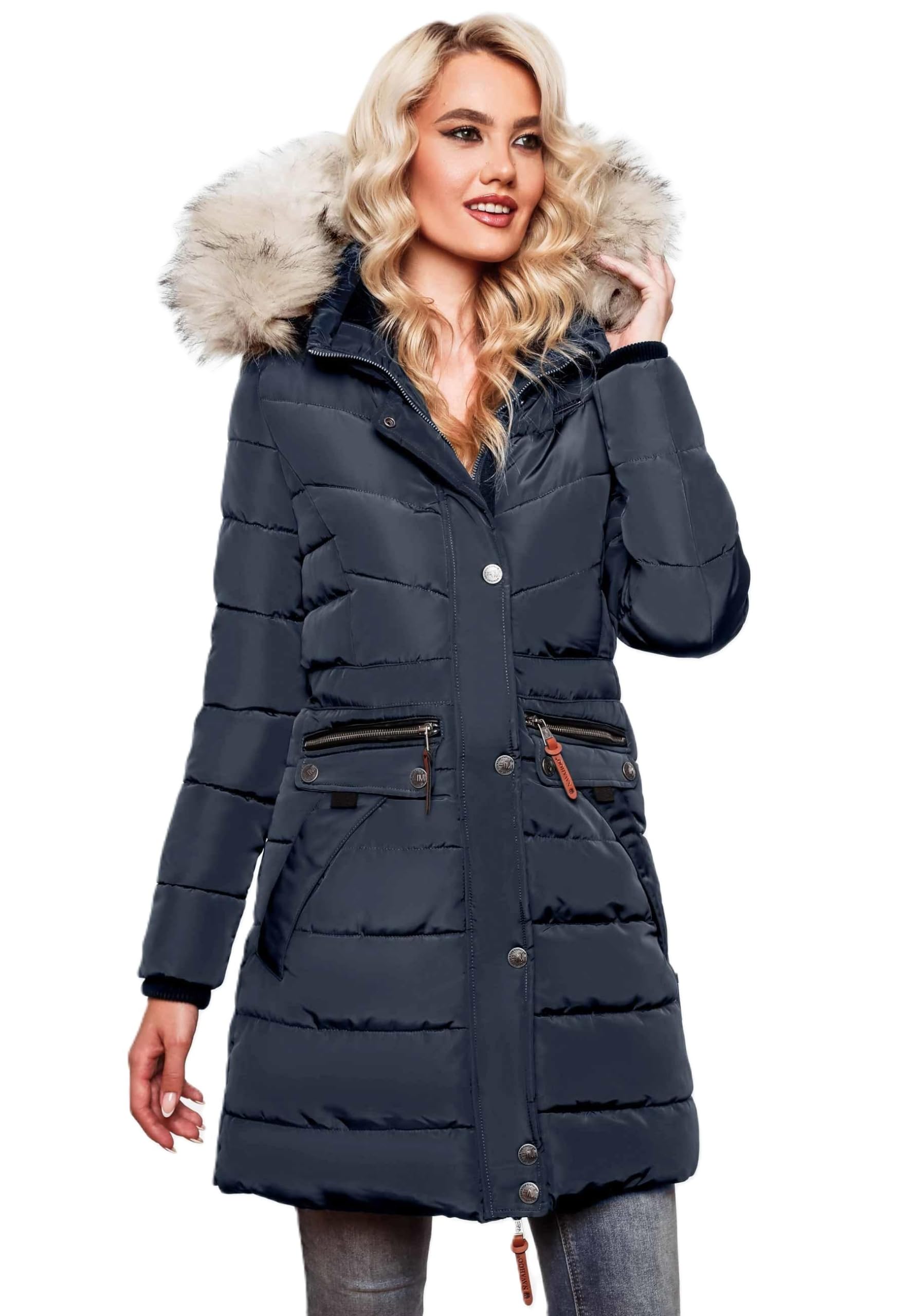 Navahoo B383 Parka Manteau d'hiver chaud matelassé pour femme