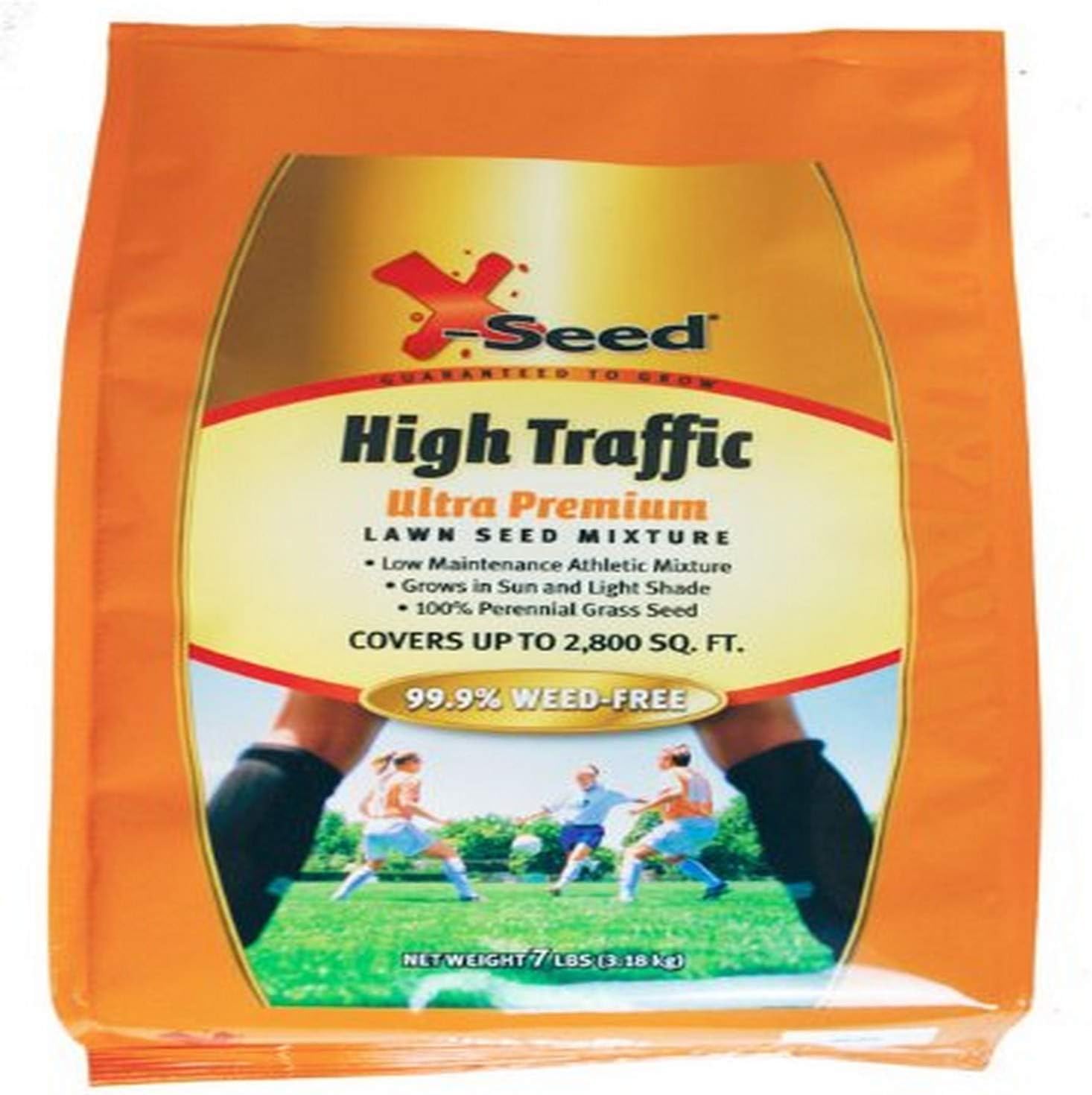 XSeed Ultra Premium High Traffic Lawn Seed Mixture, 7Pound Grass Plants Patio