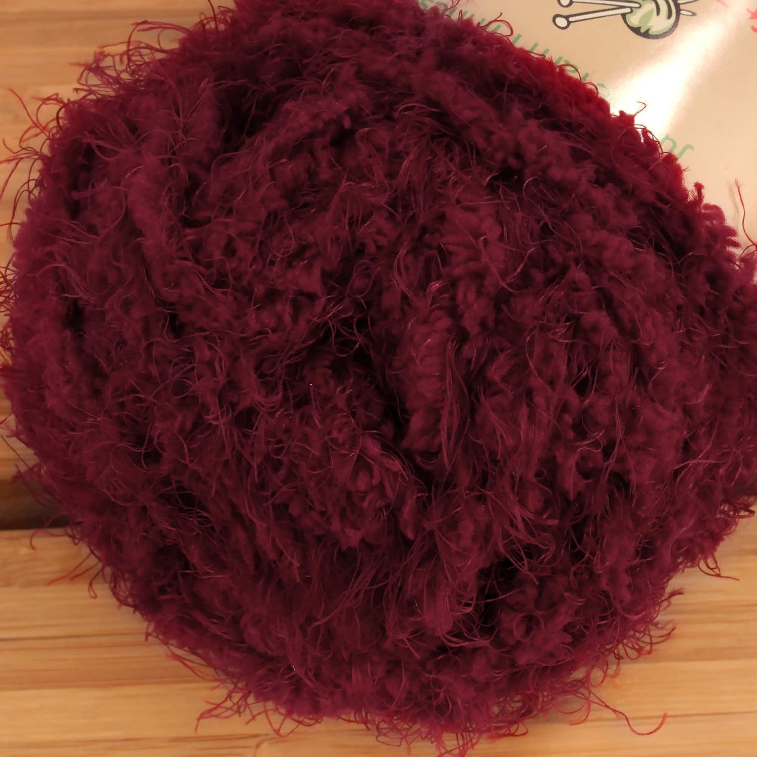 JubileeYarn Baby Bear Yarn - Chunky Weight Polyester Fur - 100g/Skein - Crimson - 2 Skeins, 25 Crimson - Image 3