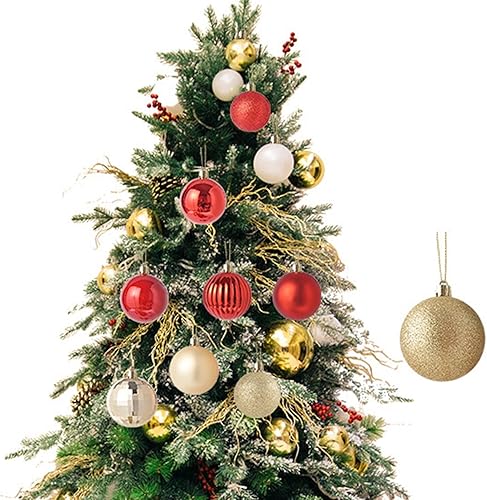 Miniatura 2 de 36 bolas de decoración de Navidad de 1.18 pulgadas, adornos de bolas de Navidad inastillables, juego de bolas de adorno para festivales, bodas,