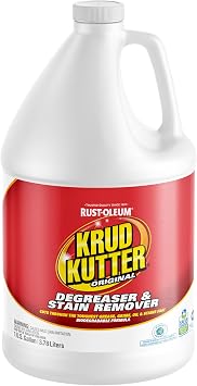 Krud Kutter Original Concentrated Cleaner Degreaser, 1 Gallon, Heavy Duty Multi Surface Cleaner for Grease, Oil and Tough Stains, Dilutable for Kitchen, Garage, Floors and Outdoor Use