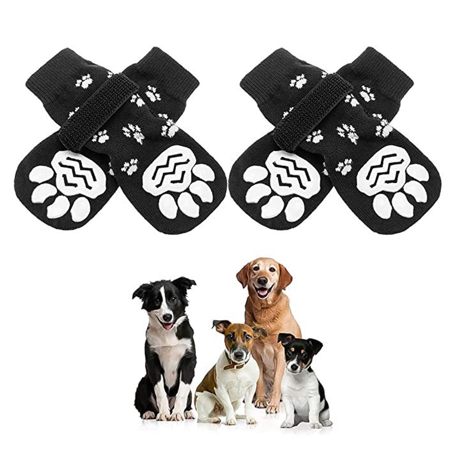 Stivali per Cani Traspiranti - Scarpe Impermeabili per Cani, Calzini Antiscivolo Proteggi Zampe, Scarpe per Animali da Esterno Stivali per Cani per Cani di Taglia Piccola, Media E Grande,M