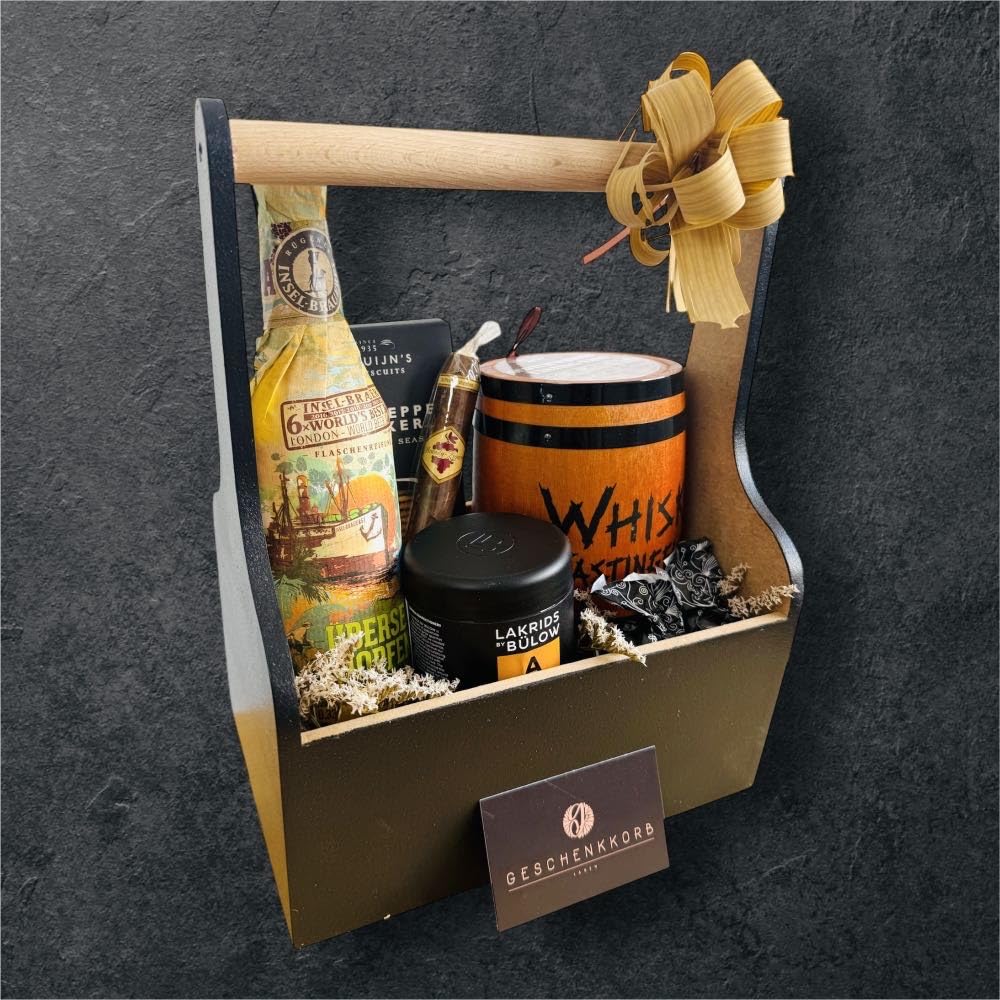 The Taste of Whisky | Ideal als Geschenk | Für viele Anlässe, z,B. Geburtstag, Jubiliäum, Männertag | Ein einzigartiger Korb