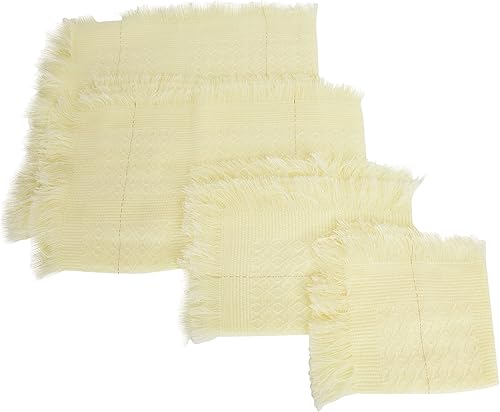 Miniatura 3 de A&C Quinceañeras and More Sabanita para Nino Dios Tejida Hand Knitted blanket for nino dios Cobijita para nino dios (Small, Yellow)