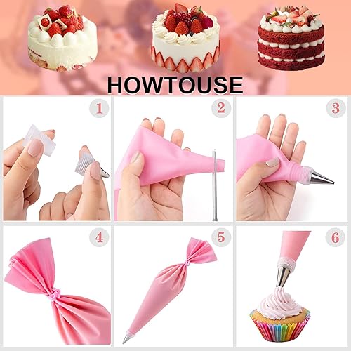 Miniatura 3 de Juego de 83 boquillas de acero inoxidable con 44 puntas de glaseado numeradas y herramientas de glaseado para tartas, kits de decoración de pasteles