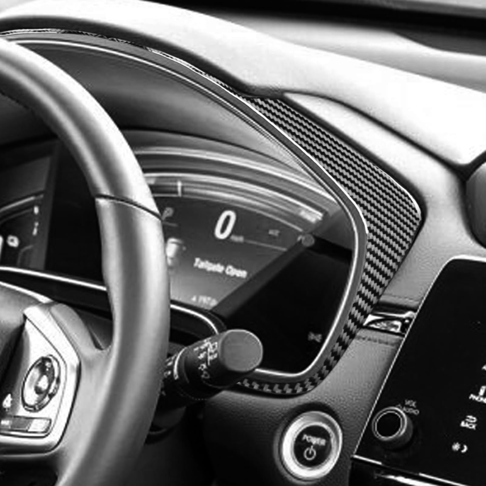 Real Premium Carbon Fiber Compatible with Honda CRV 2017 2018 2019 2020 2021 Accessories Car Center Dash Cover Sticker Decal Auto Interior Trim