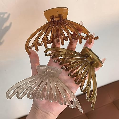 Miniatura 2 de 2 pinzas de metal grandes para cabello grueso, antideslizantes, pinzas de mandíbula de sujeción fuerte para cabello largo, accesorios de peinado de