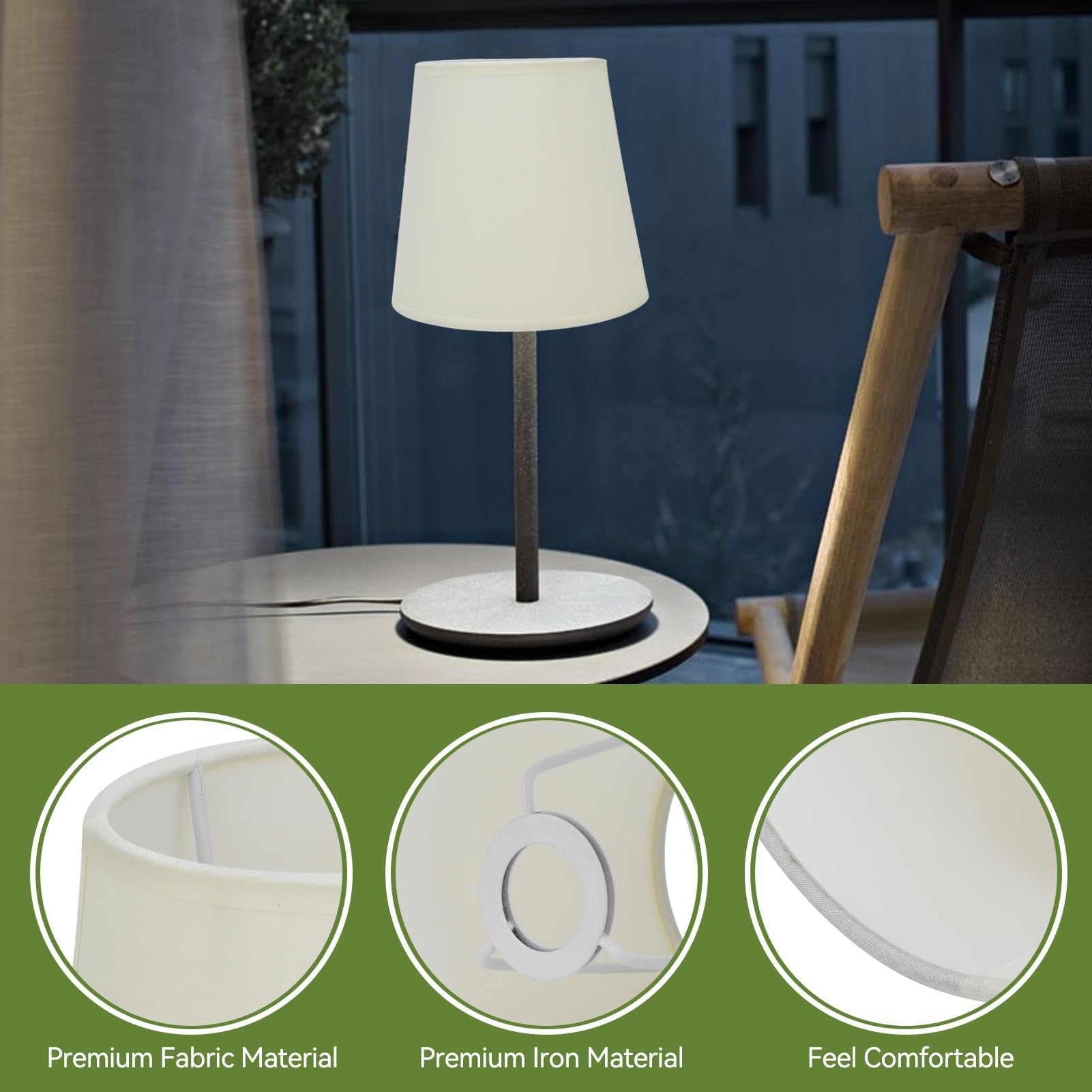 Set Of 2 Small Fabric Barrel Lamp Shades – 4.4 X 6.0 X 5.5 Inch Mini Chandelier Shades For Table Lamps, Floor Lamps, E14 Bulbs – Soft White Light