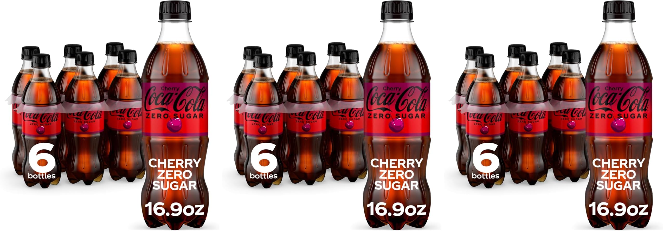 Coca-Cola Cherry Zero Sugar | 6pk | 500ml PET | Pack of 3